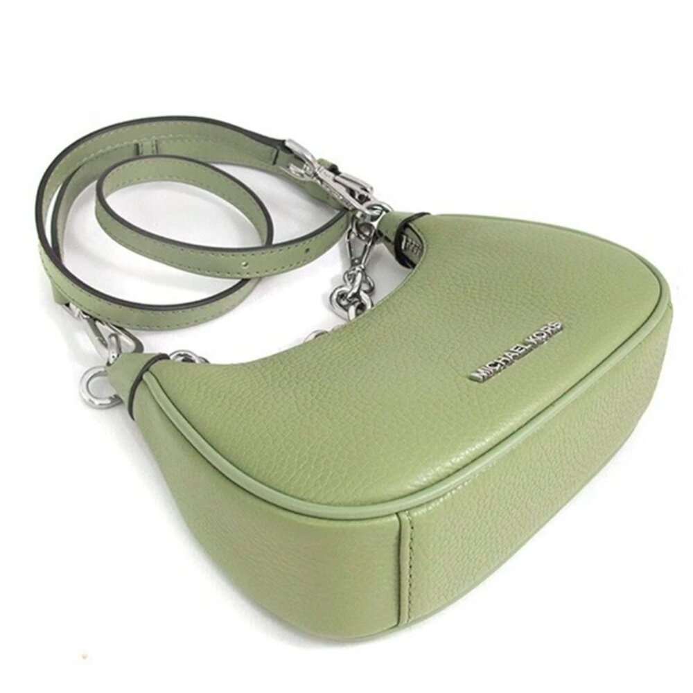 S Michael Kors Cora Mini Zip Pouchette Army Green Crossbody Purse 35R3S4CC5L NWT - Picture 6 of 14